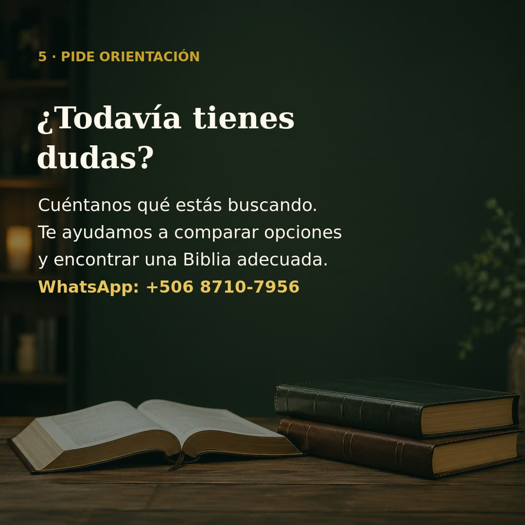 Guía para elegir una Biblia, paso 6